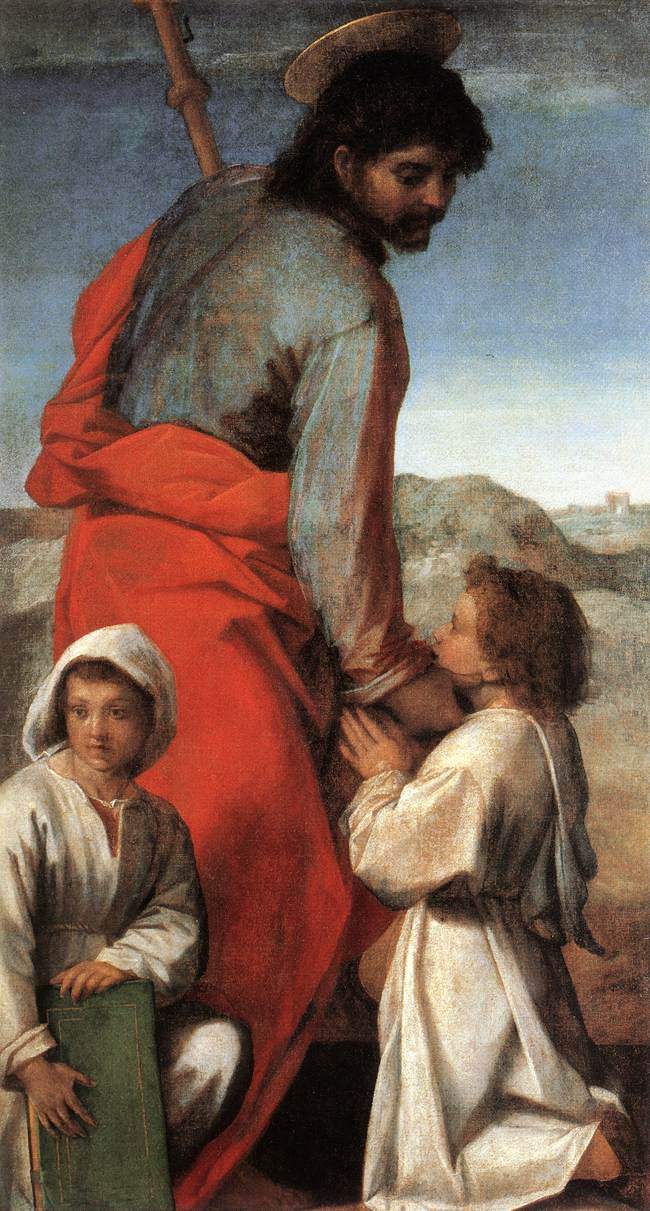 St. James with Two Children — Андреа дель Сарто