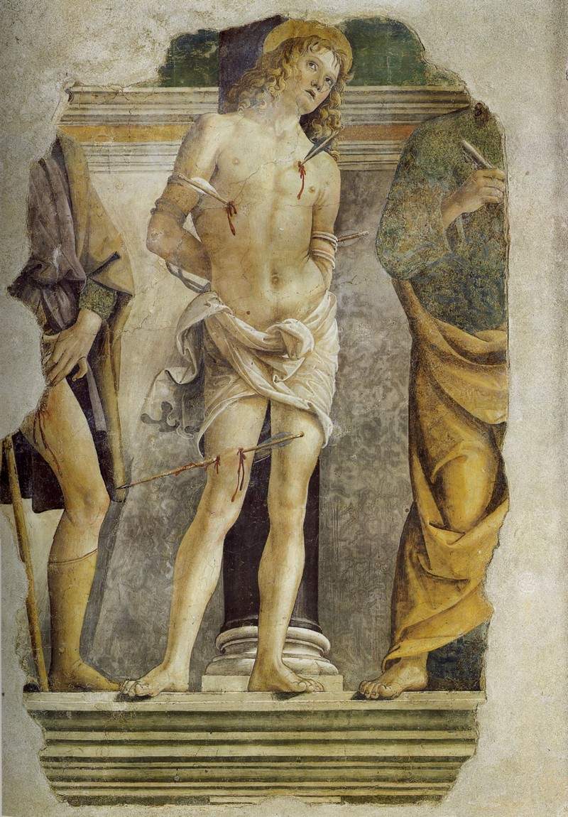 Св. Себастьян и части фигур Св. Рокко и Св. Петра — Пьетро Перуджино