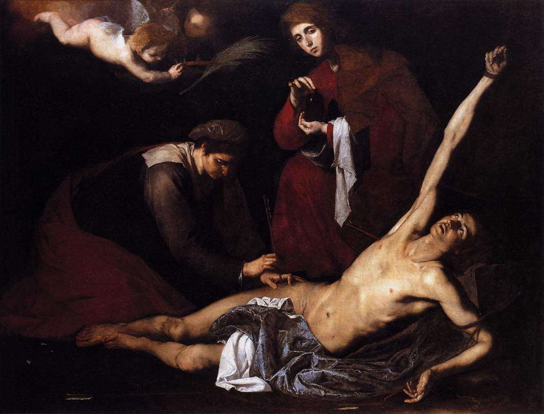 St. Sebastian Tended by the Holy Women — Хосе де Рибера