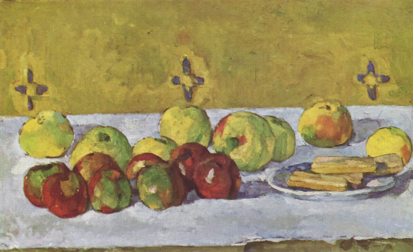 Still life with apples and biscuits — Поль Сезанн