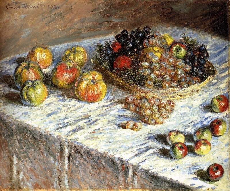 Натюрморт с яблоками и виноградом — Клод Моне