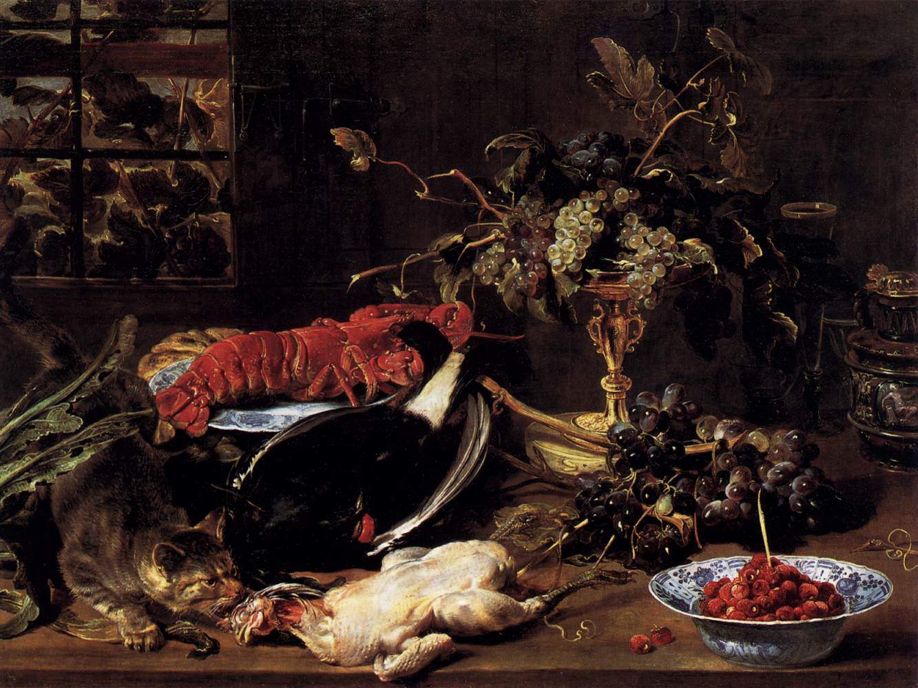 Still Life with Crab, Poultry, and Fruit — Франс Снейдерс