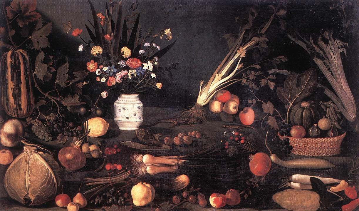 Натюрморт с цветами и фруктами — Караваджо