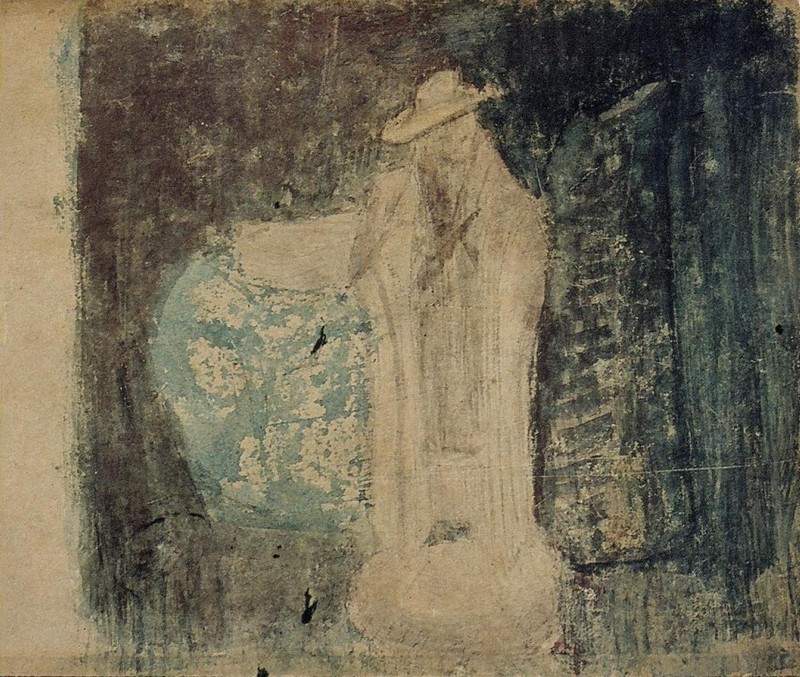 Still Life with statue, vase and jar — Тео ван Дусбург