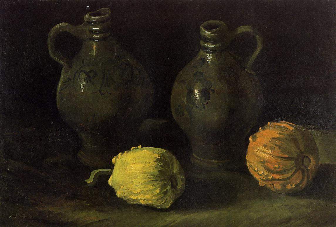 Still Life with Two Jars and Two Pumpkins — Винсент Ван Гог
