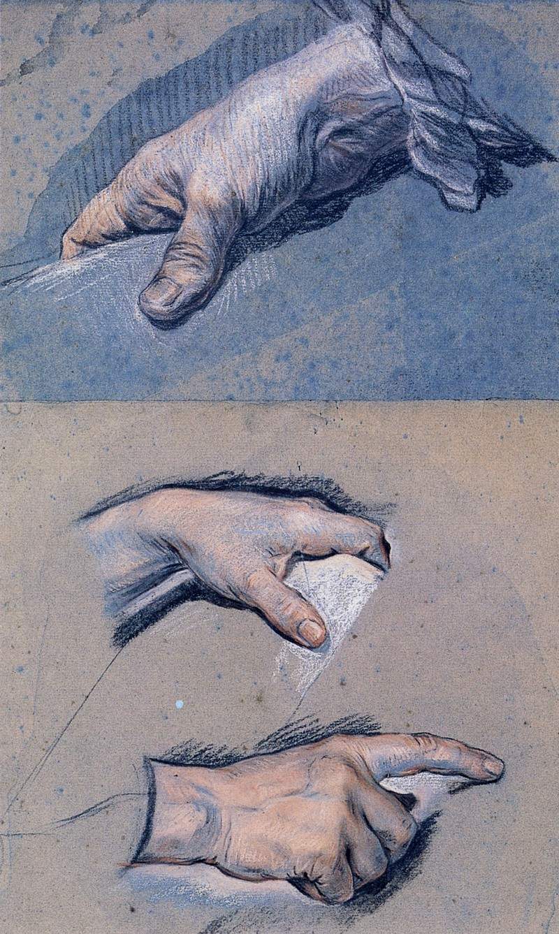 Studies of men’s hands — Морис Кантен де Латур