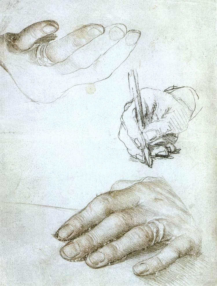 Studies of the Hands of Erasmus of Rotterdam — Ганс Гольбейн Младший