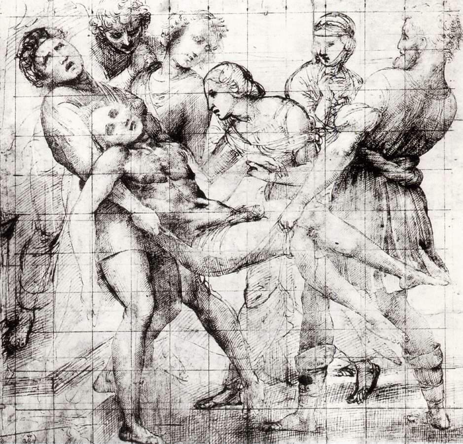Study for the ‘Entombment’ in the Galleria Borghese, Rome — Рафаэль Санти