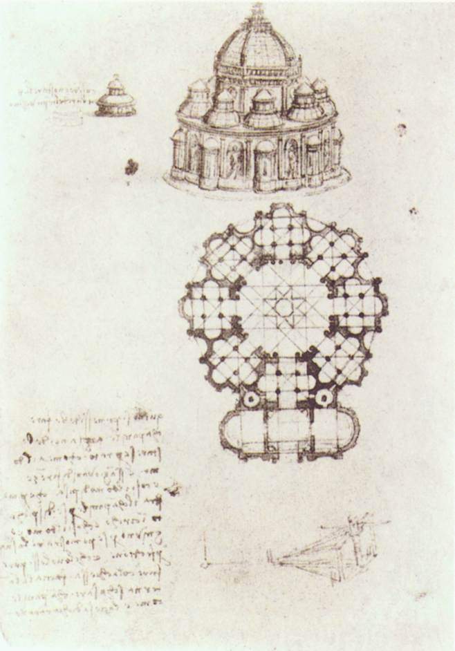 Study of a central church — Леонардо да Винчи