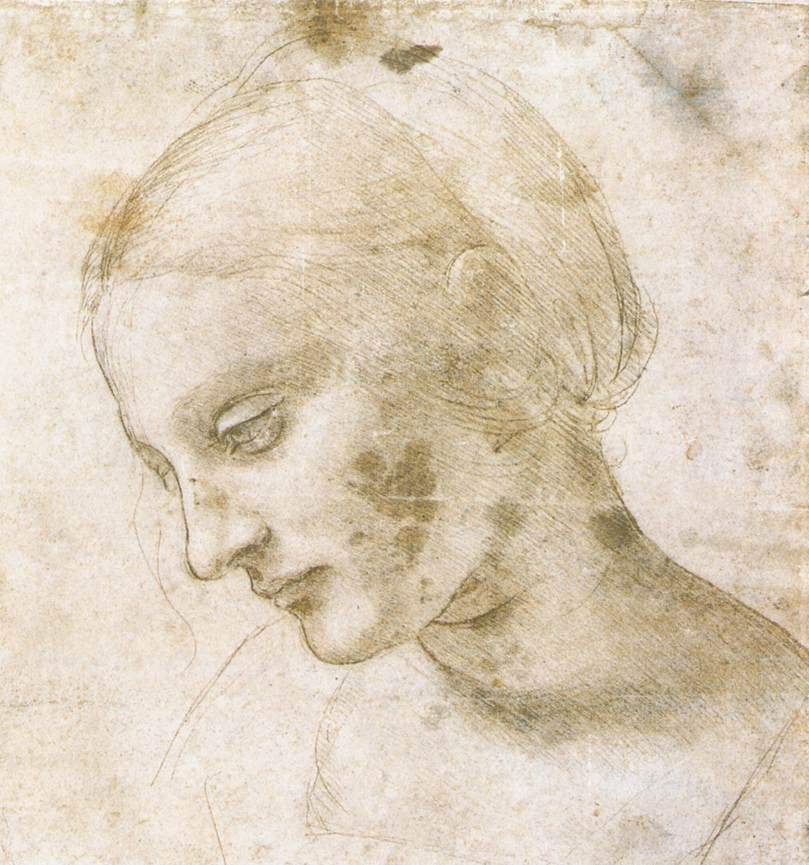 Study of a woman’s head — Леонардо да Винчи