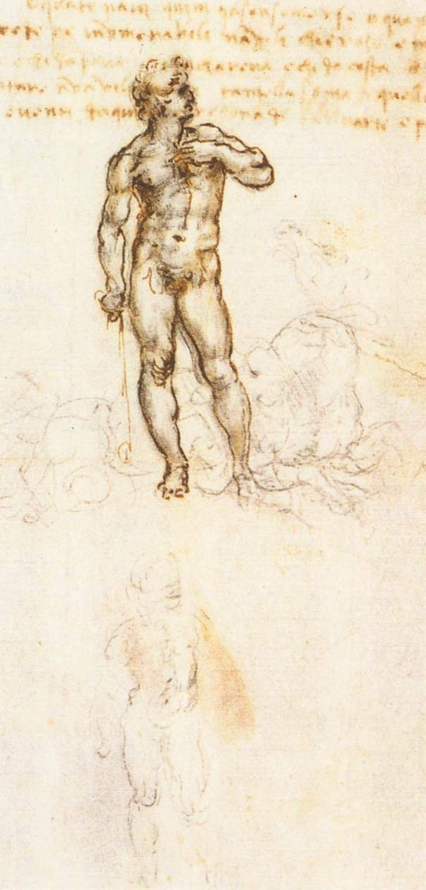 Study of David by Michelangelo — Леонардо да Винчи