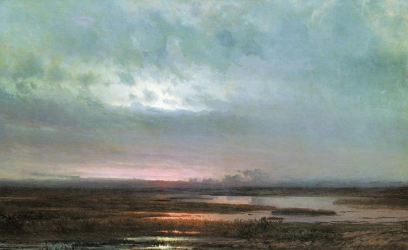 Закат над болотом — Алексей Саврасов