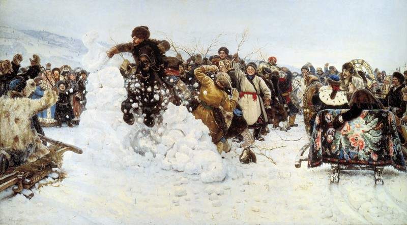 Взятие снежного городка — Василий Суриков