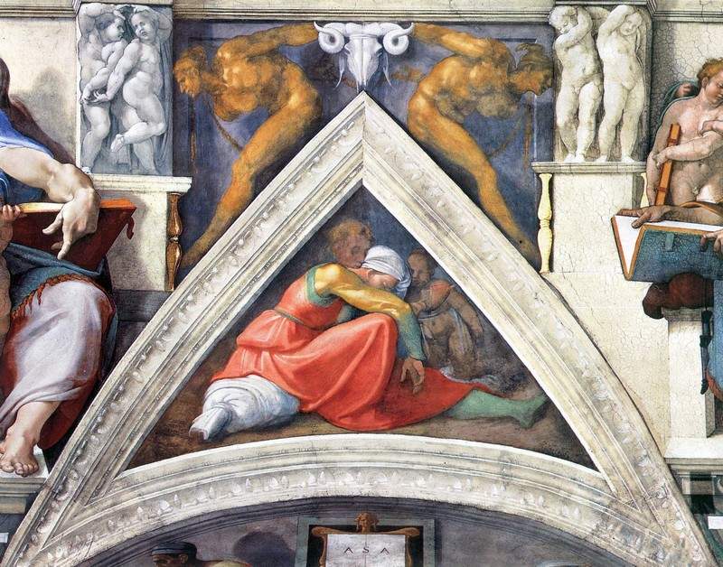 The Ancestors of Christ: Asa — Микеланджело