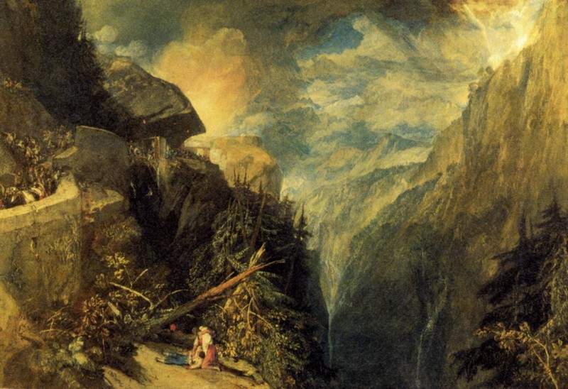 The Battle of Fort Rock, Val d’Aoste, Piedmont — Уильям Тёрнер