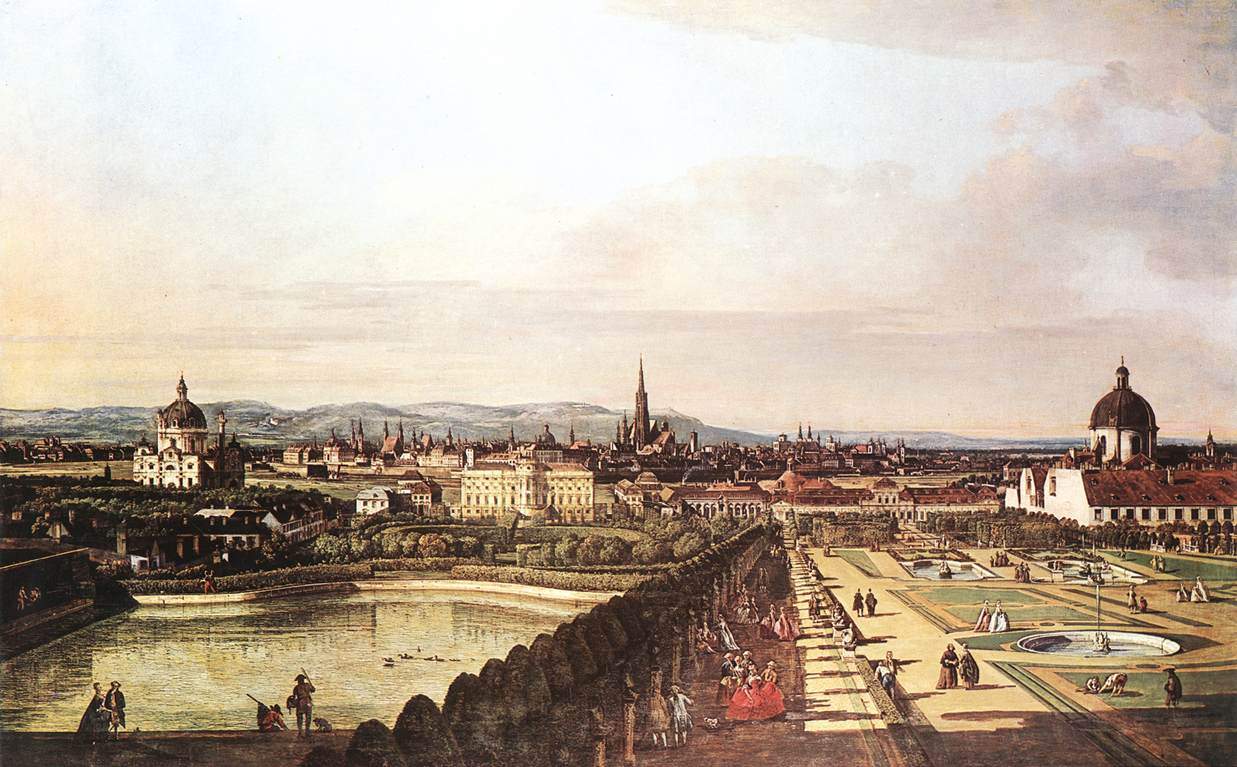 The Belvedere from Gesehen, Vienna — Бернардо Беллотто