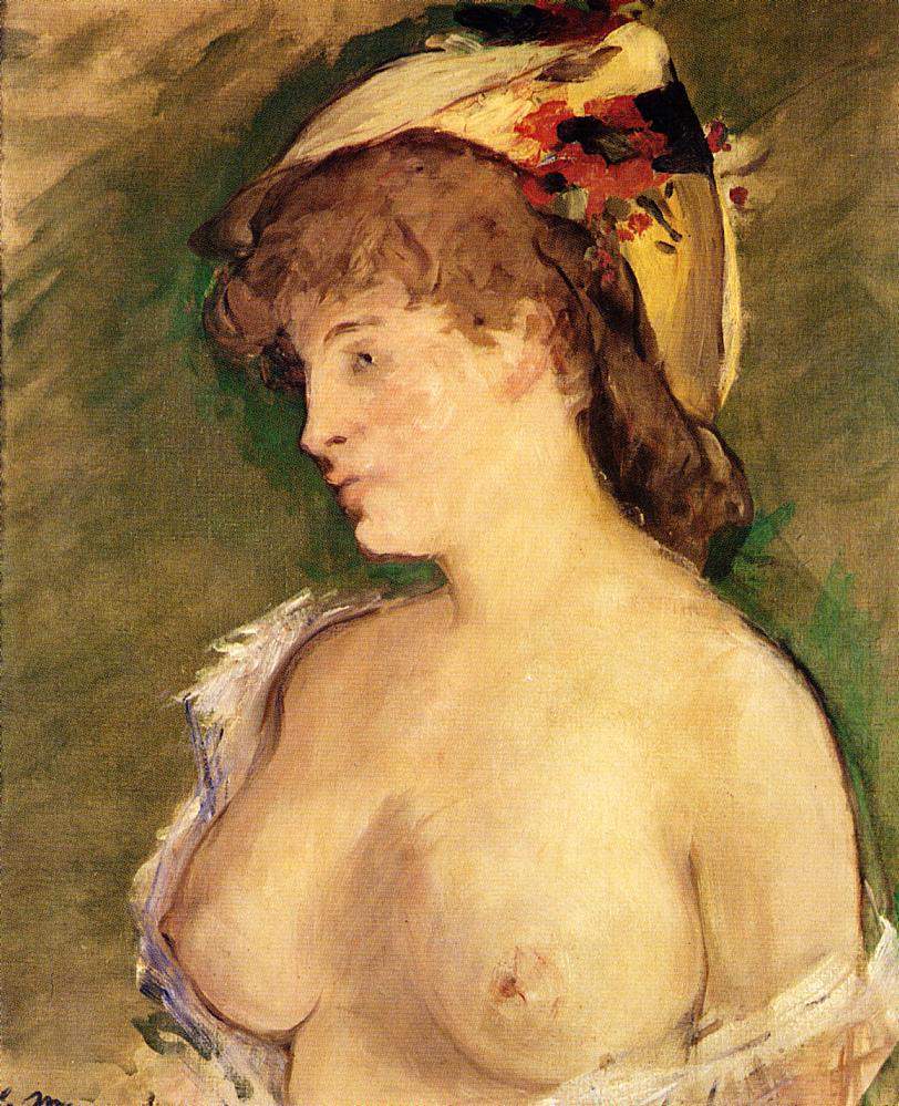The Blonde with Bare Breasts — Эдуард Мане