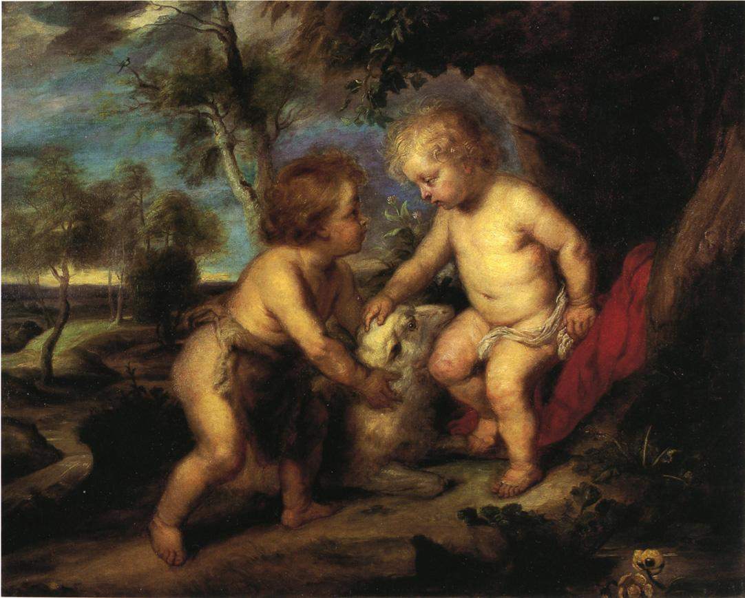 The Christ Child and the Infant St. John after Rubens — Теодор Клемент Стил