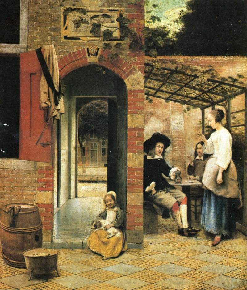 The Courtyard of a House in Delft — Питер де Хох