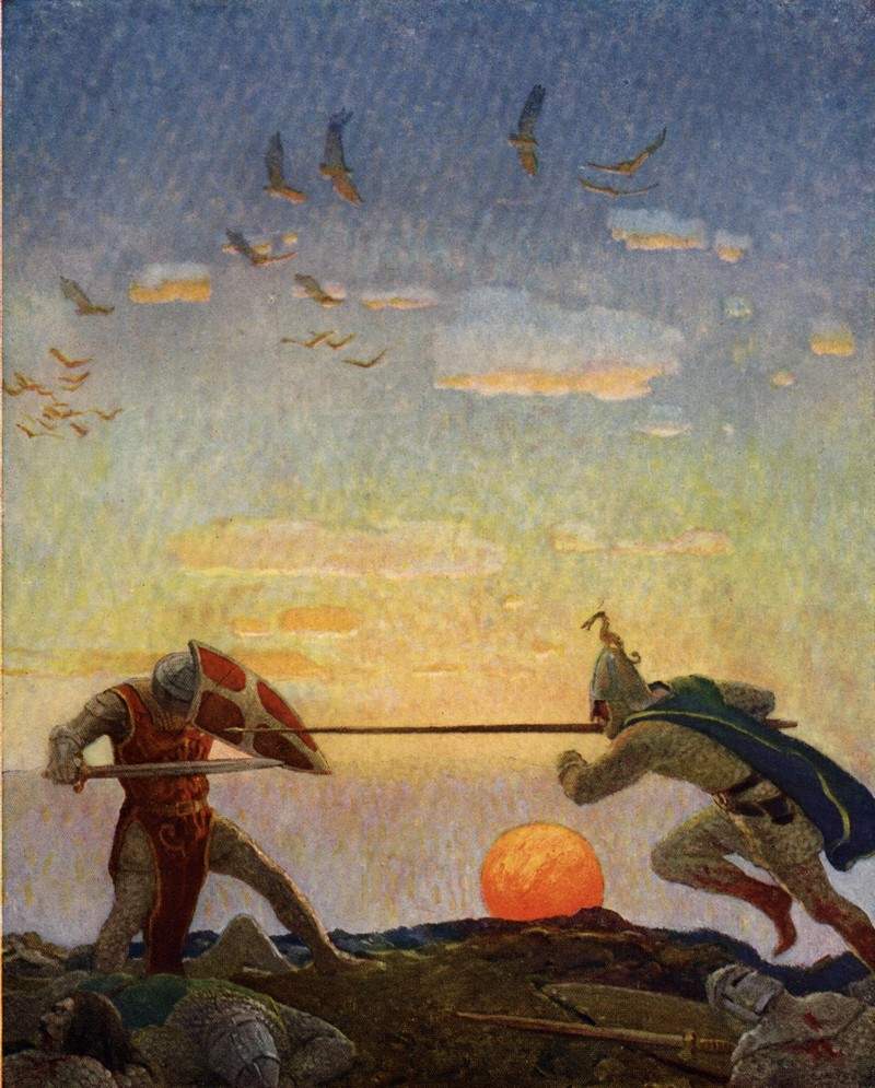 The death of Arthur and Mordred — Ньюэлл Конверс Уайет