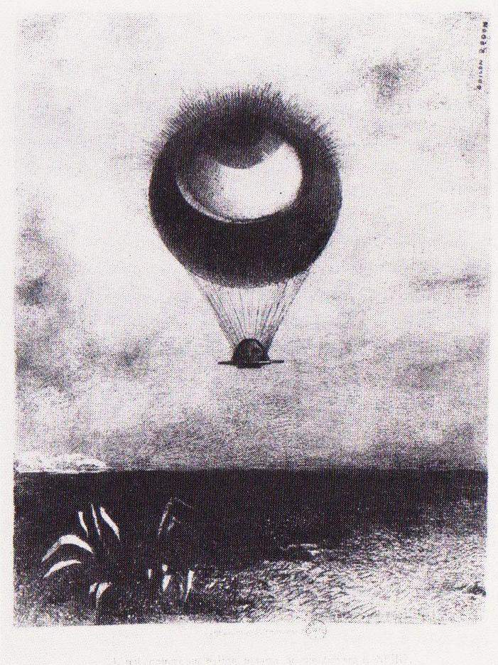 The eye like a strange balloon goes to infinity — Одилон Редон