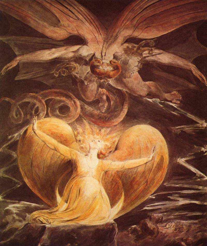 Большой красный дракон и женщина, одетая в солнце — Уильям Блейк