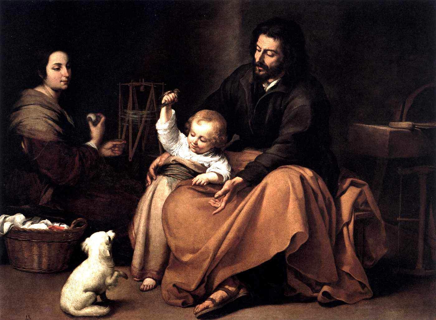 The Holy Family with the Little Bird — Бартоломе Эстебан Мурильо