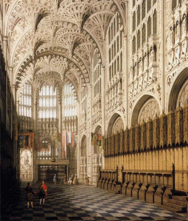 The Interior of Henry VII Chapel in Westminster Abbey — Каналетто