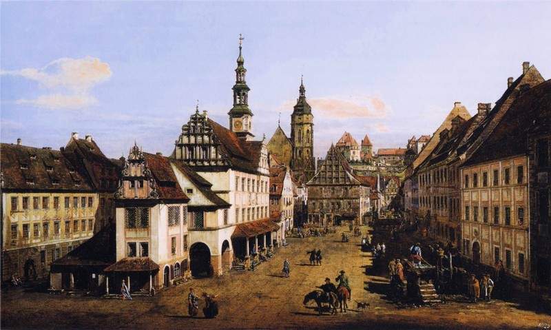 The Marketplace at Pirna — Бернардо Беллотто