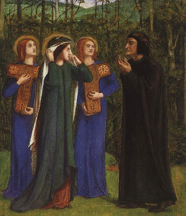 The Meeting of Dante and Beatrice in Paradise — Данте Габриэль Россетти