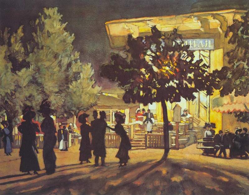 The Night. Tverskoy Boulevard — Константин Юон