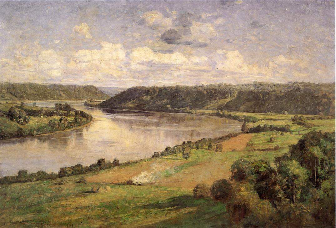 The Ohio river from the College Campus, Honover — Теодор Клемент Стил