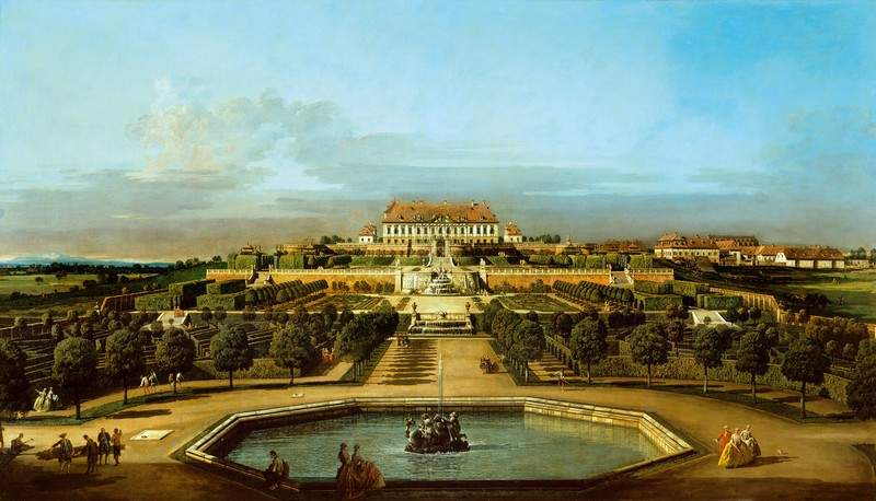 The Schloss Hof, Garden Side — Бернардо Беллотто