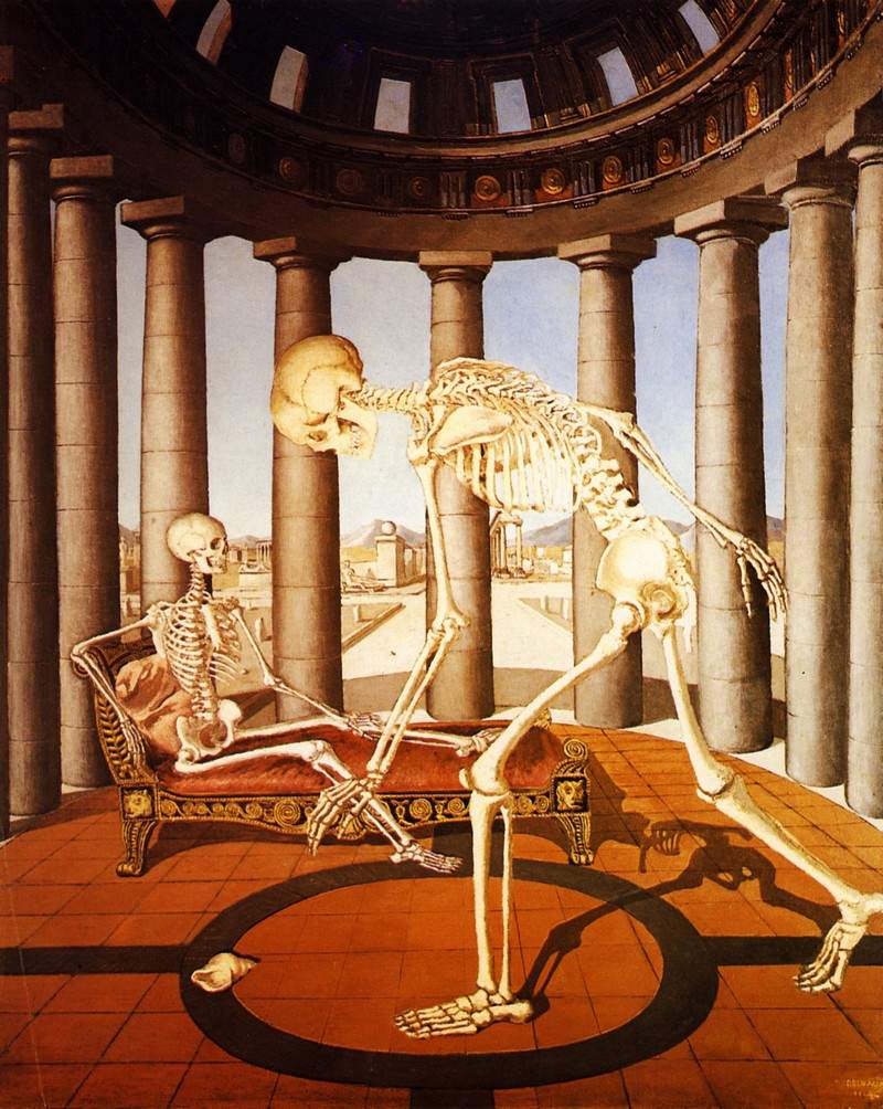Скелет с раковиной — Поль Дельво