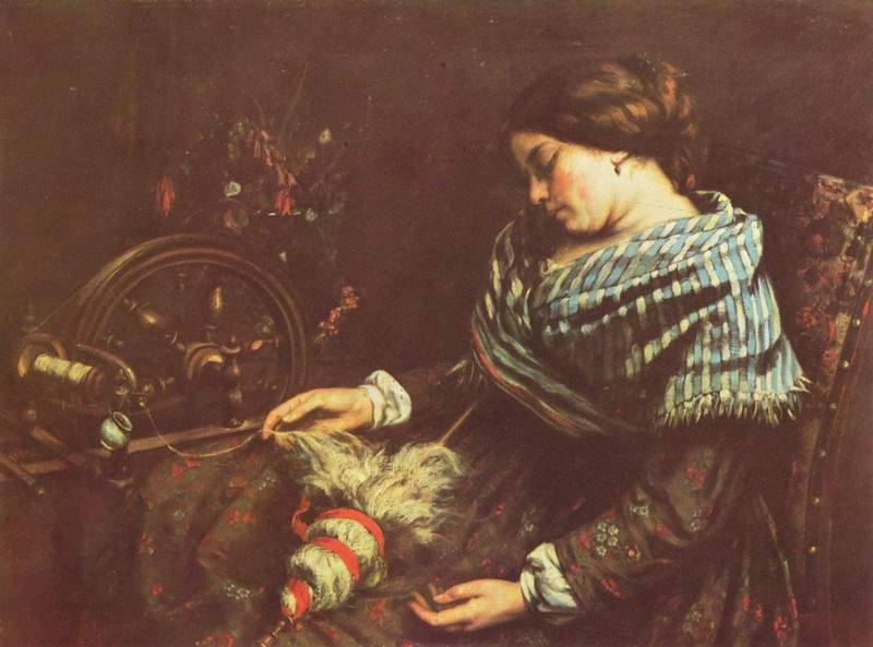 Спящая вышивальщица — Гюстав Курбе