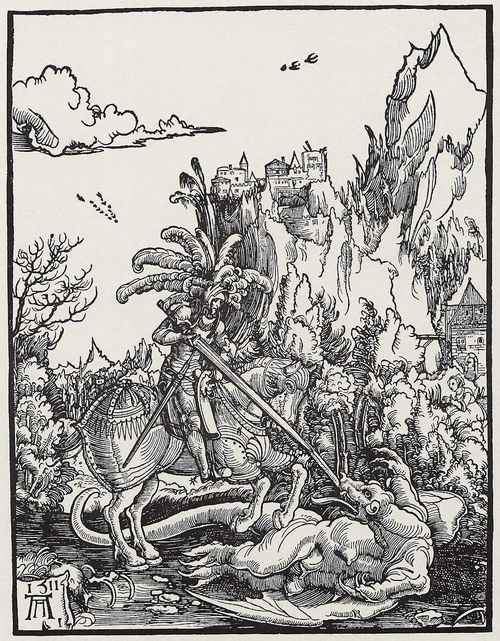 Святой Георгий, убивающий дракона — Альбрехт Альтдорфер