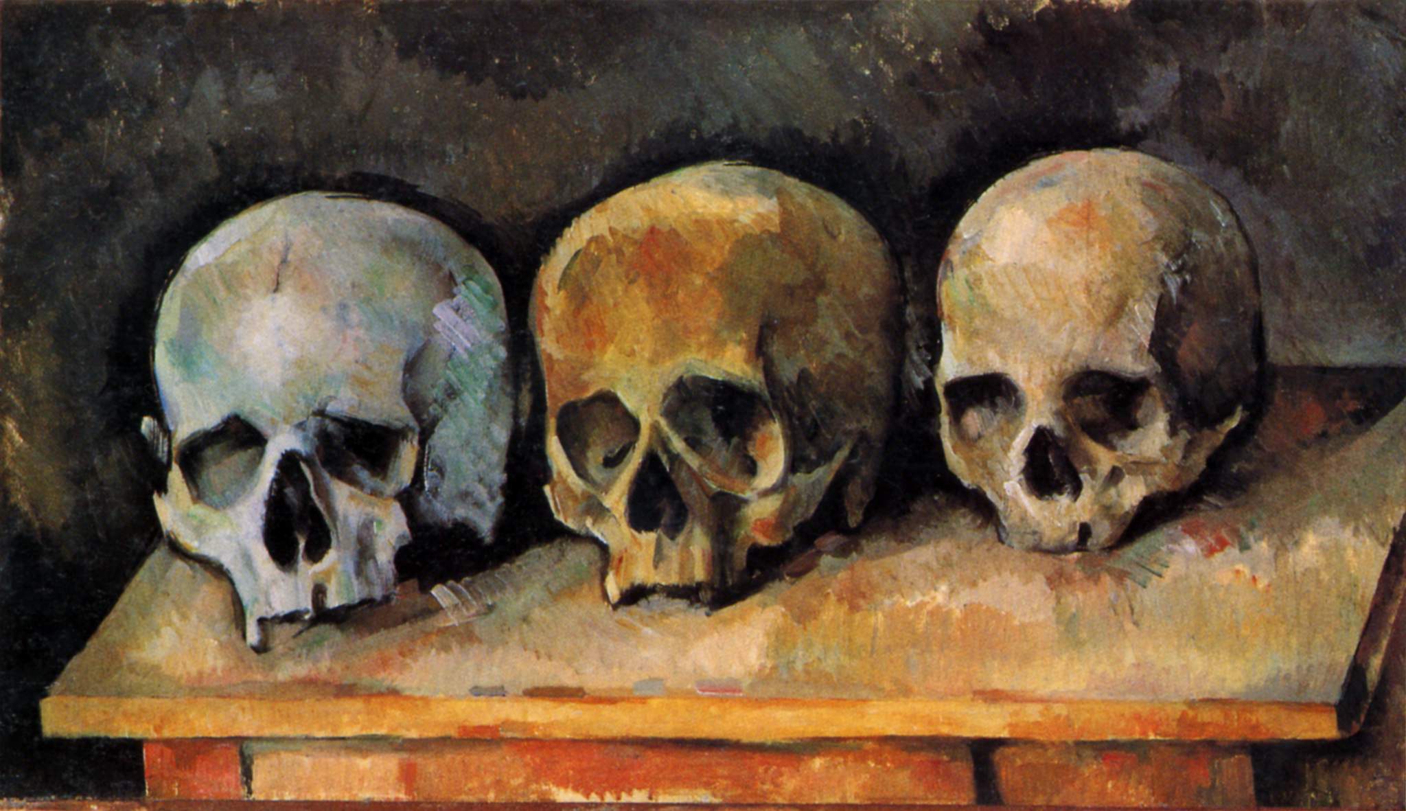 The Three Skulls — Поль Сезанн