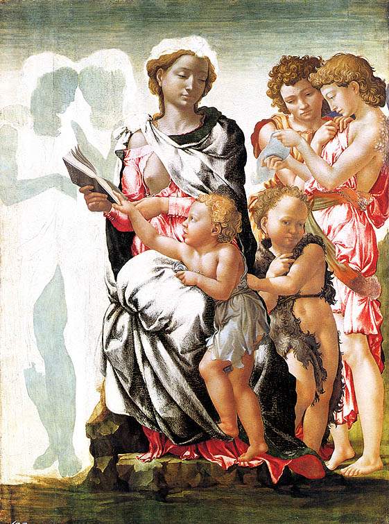 The Virgin and Child with Saint John and Angels (Manchester Madonna) — Микеланджело