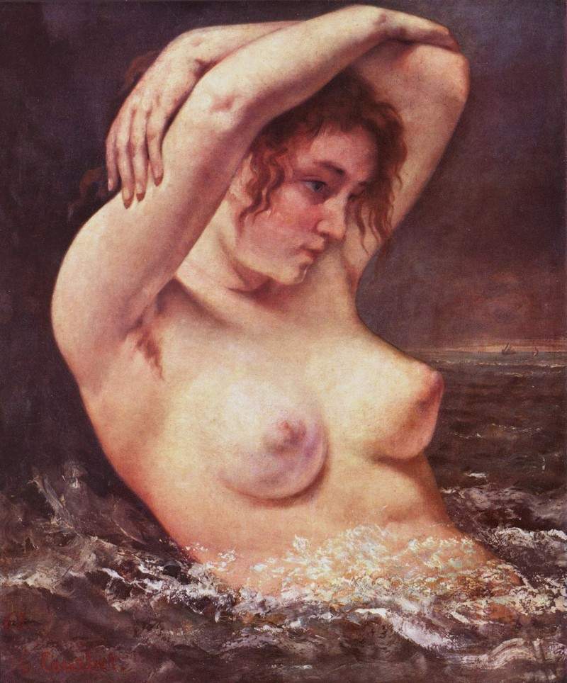 Женщина в волнах (Купальщица) — Гюстав Курбе