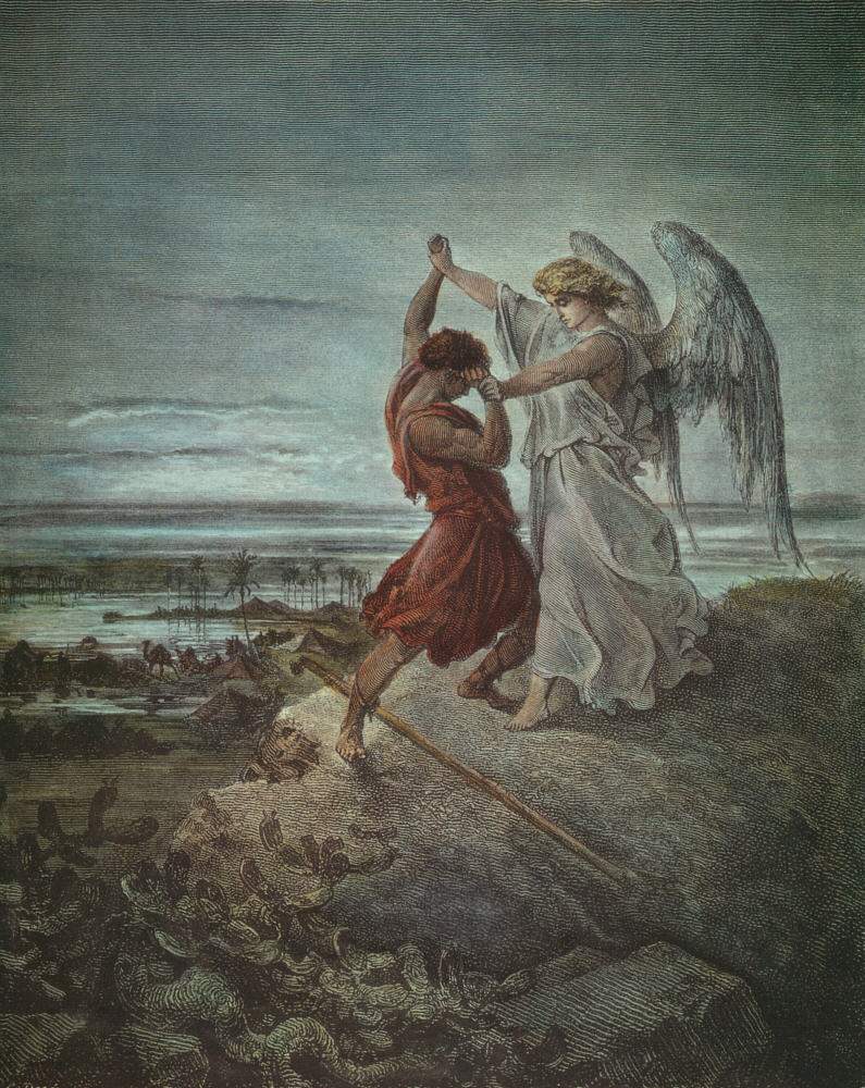 Борьба Иакова с ангелом — Гюстав Доре