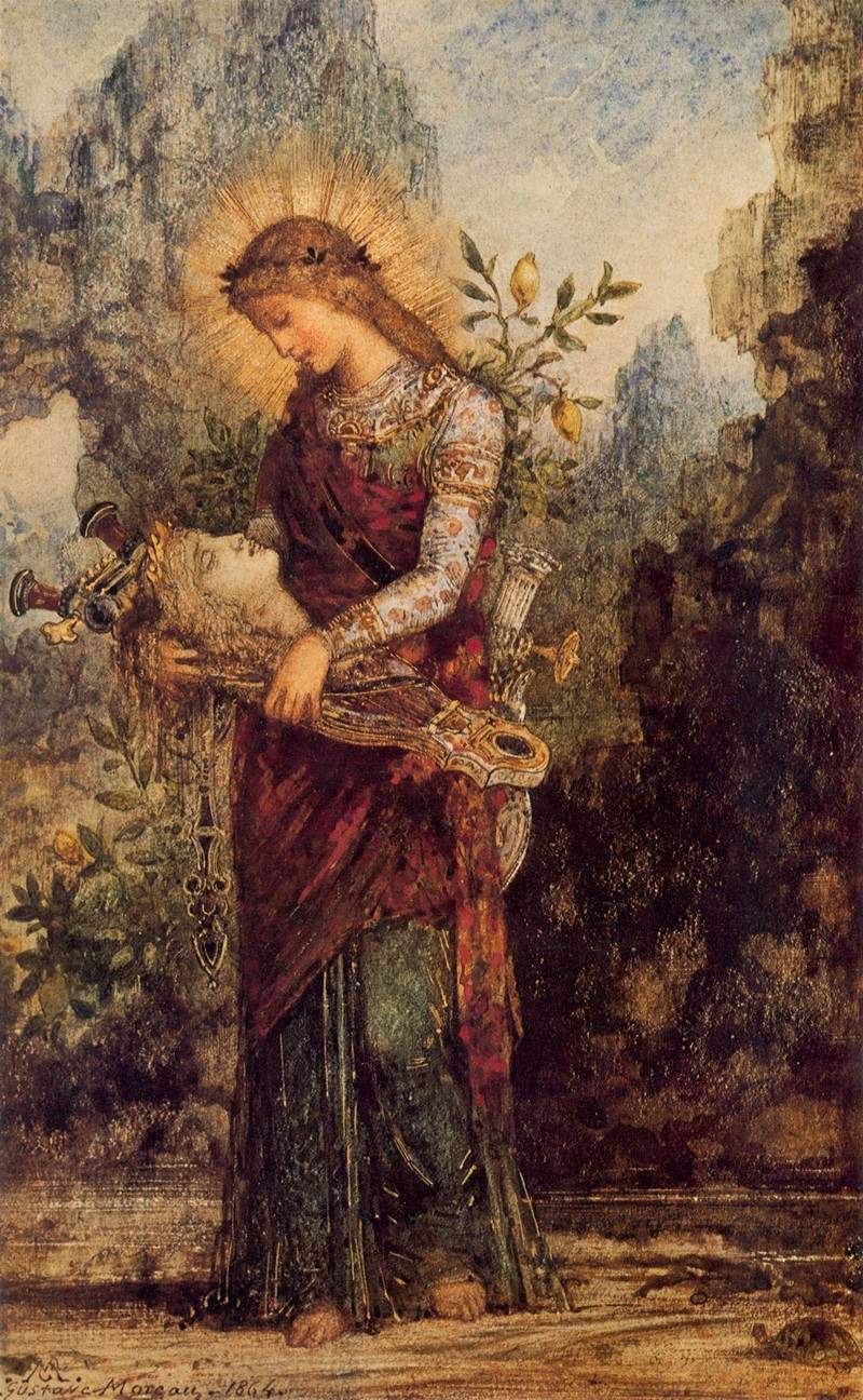 Thracian Girl Carrying the Head of Orpheus — Гюстав Моро