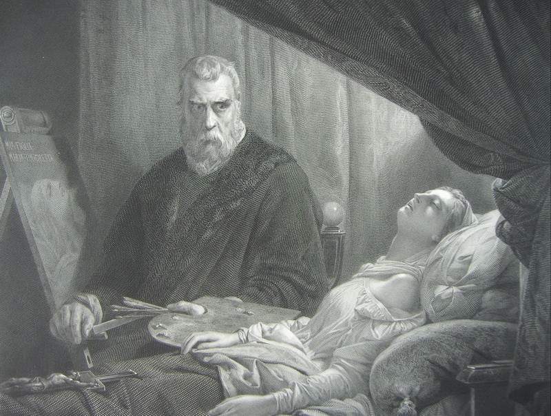 Tintoretto at the deathbed of his daughter — Тинторетто