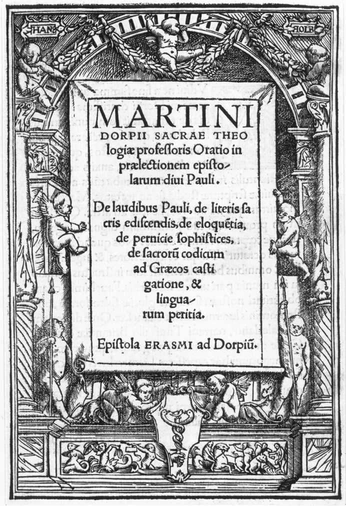 Title page in the form of a Renaissance niche — Ганс Гольбейн Младший