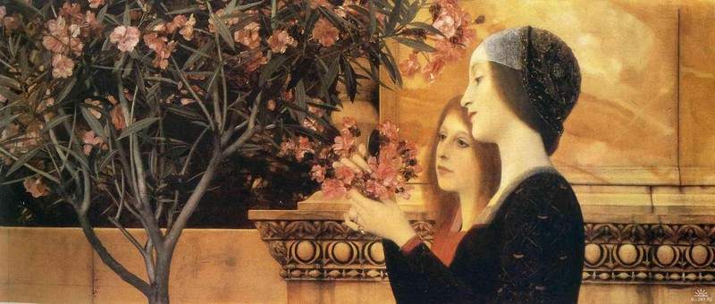 Two Girls With An Oleander — Густав Климт