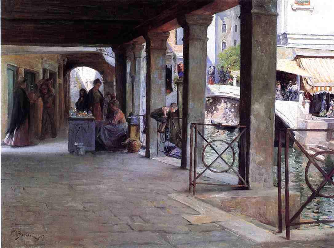 Venetian Market Scene — Юлиус Леблан Стюарт