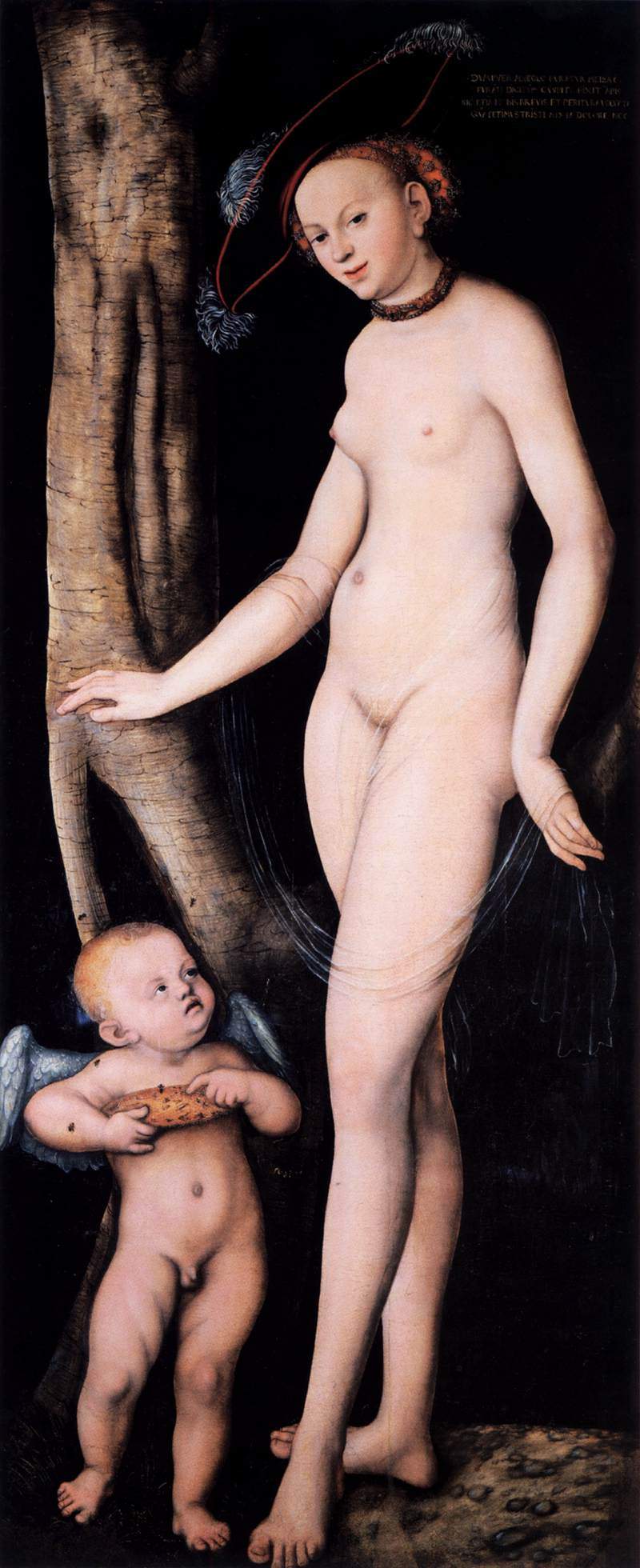 Венера и купидон с сотами — Лукас Кранах Старший