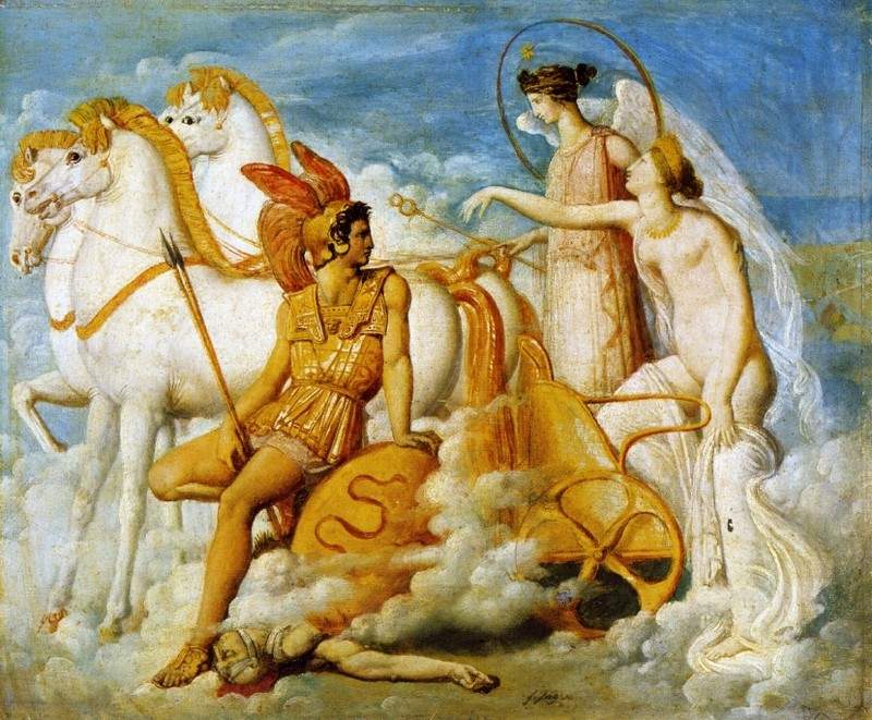 Венера, раненная Диомедом, возвращается на Олимп — Жан Огюст Доминик Энгр