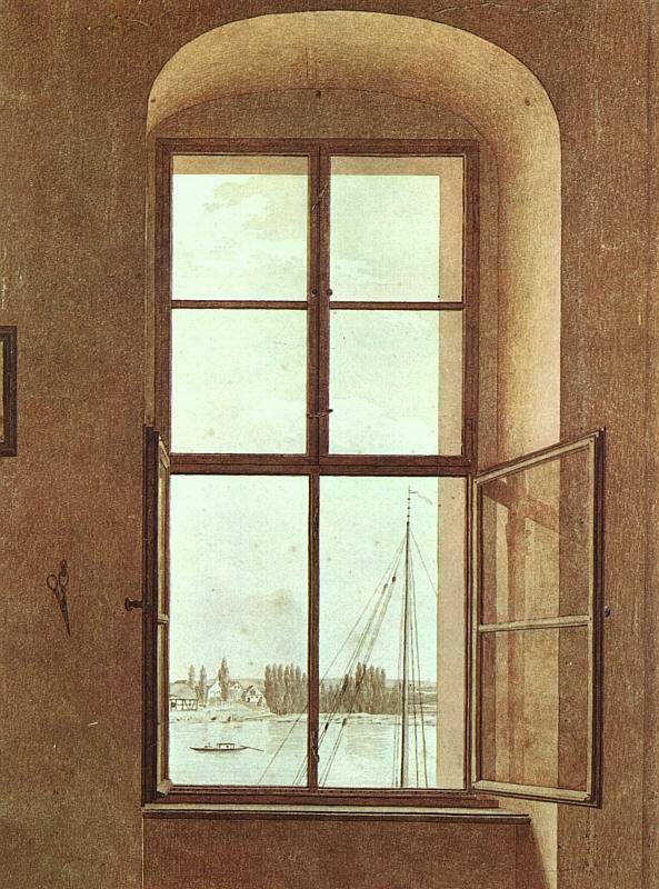 View from the Artists Studio, Window on Left — Каспар Давид Фридрих