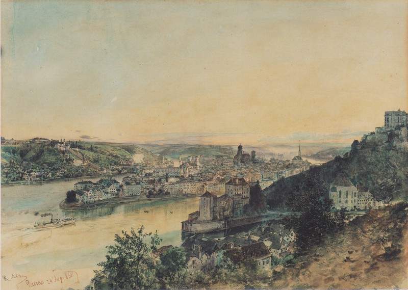 View of Passau — Рудольф фон Альт