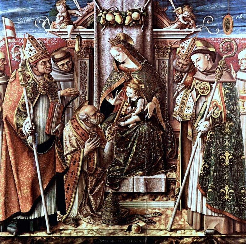 Virgin and Child Enthroned with Saints — Карло Кривелли